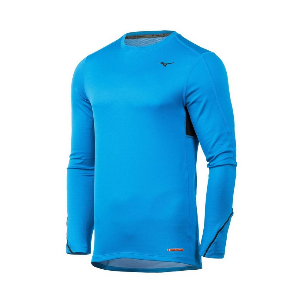 Base Layer Mizuno Breath Thermo® Long Sleeve Uomo - Blu - 52189-NSGM